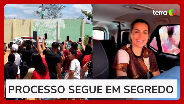 Deolane deixa presídio em Pernambuco, e fãs abrem espumante para comemorar soltura