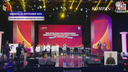 3 Pasangan Cagub Cawagub Jakarta Kompak Deklarasi Damai Bareng Bawaslu