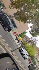 Espectacular vuelco de un coche en Covaresa en Valladolid