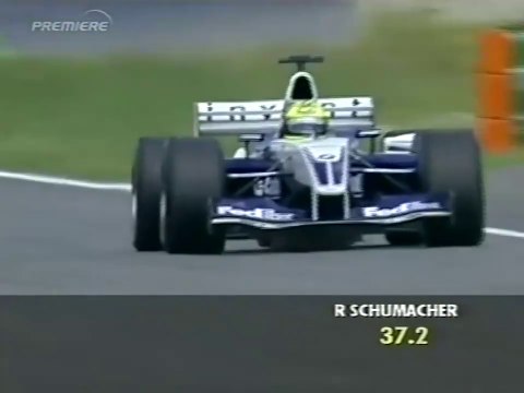 F1 – Ralf Schumacher (Williams BMW V10) lap in qualifying – Germany 2003