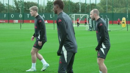 Manchester Utd training ahead of UEL game against FC Twente