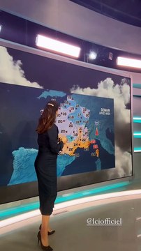 Tatiana Silva, enceinte, affiche son ventre rond lors de la présentation de la météo sur LCI.