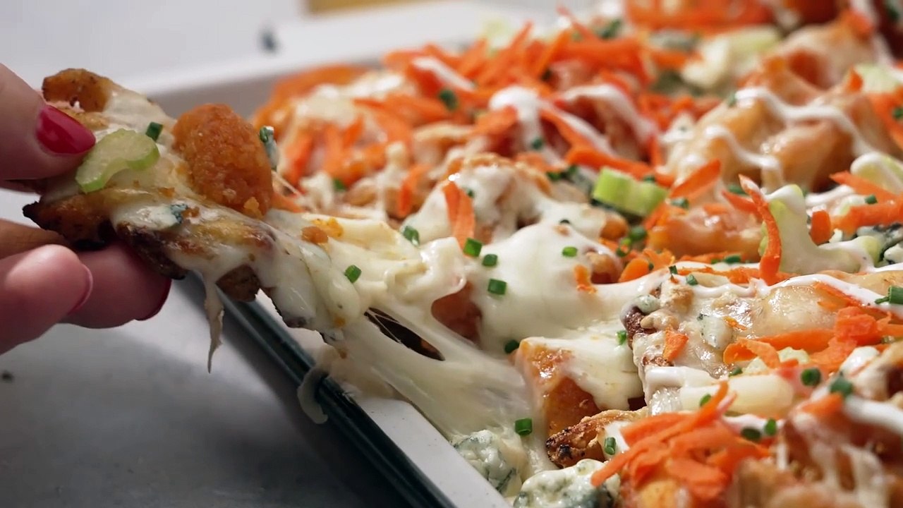 These Buffalo Chicken Waffle Fry Nachos Have Everything You Could Want In A Game Day App