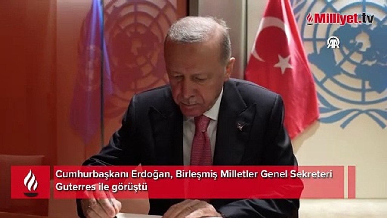 Cumhurbaşkanı Erdoğan, Birleşmiş Milletler Genel Sekreteri Guterres ile görüştü