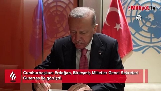 Cumhurbaşkanı Erdoğan, Birleşmiş Milletler Genel Sekreteri Guterres ile görüştü