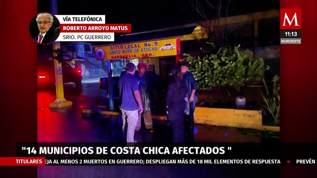 Protección Civil de Guerrero reporta 14 municipios de la Costa Chica afectados por 'John'