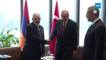Cumhurbaşkanı Erdoğan, Ermenistan Başbakanı Paşinyan ile görüştü