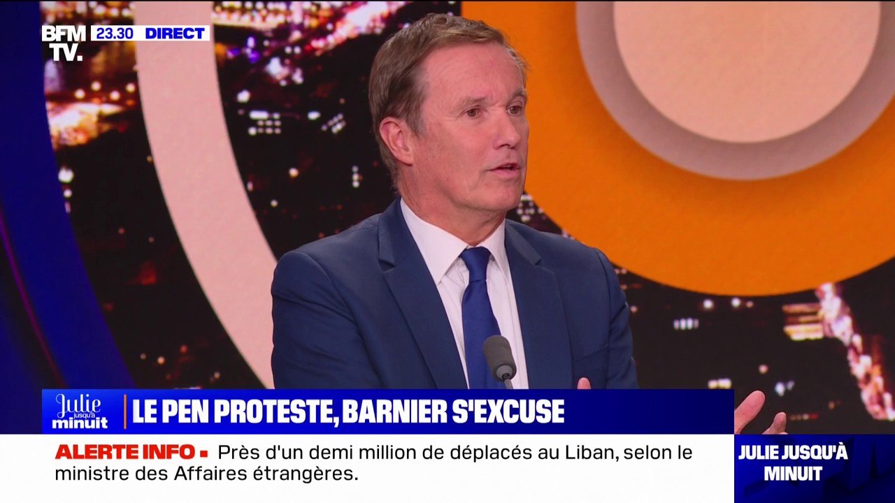 Nicolas Dupont-Aignan (Debout la France): "Il faut censurer ce gouvernement tout de suite, (...) il faut même voter la destitution" d'Emmanuel Macron