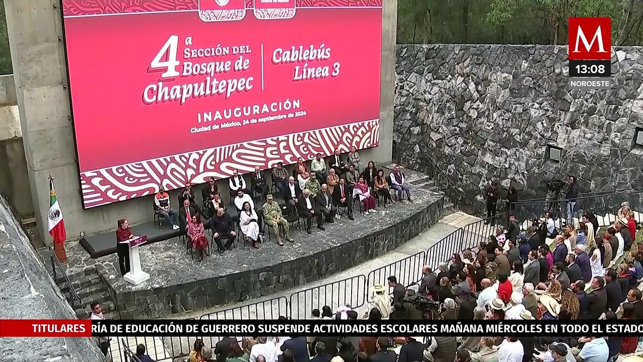 Sheinbaum encabeza inauguración de la cuarta sección del Bosque de Chapultepec y línea 3 de Cablebús
