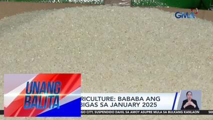 Dept. of Agriculture – Bababa ang presyo ng bigas sa January 2025 | Unang Balita