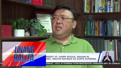 Reklamong disbarment vs. Harry Roque, inihain ni dating acting Cabsec. Melvin Matibag sa Korte Suprema | Unang Balita