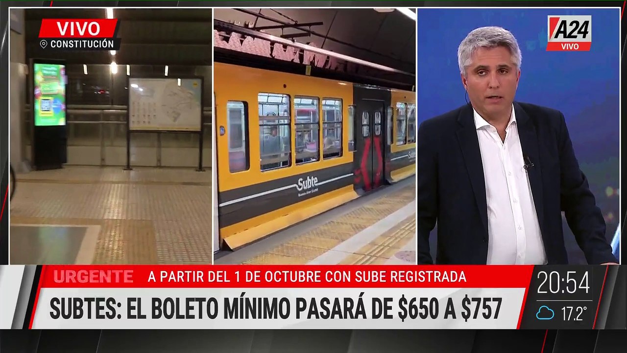 AUMENTA EL SUBTE: COSTARÁ MÁS DE $700 DESDE OCTUBRE