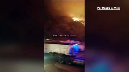 Fumaça de queimada interdita trecho da BR-381, em Timóteo