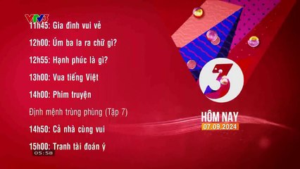 [54 năm VTV] VTV3 | GTCT hôm nay, mở đầu Nhịp đập thể thao | Thứ 7, 7.9.2024