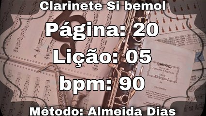 Página: 20 Lição: 05 Sol maior - Clarinete Si bemol [90 bpm]