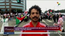 Movilizaciones en rechazo a los ataques del régimen israelí