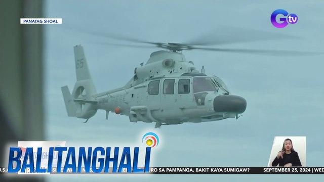 Philippine Navy sa pagbuntot ng helicopter ng China sa eroplano ng BFAR - Unsafe maneuvers, uncalled for | Balitanghali