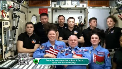 Record: Cosmonauts return to Earth after 374 days in space