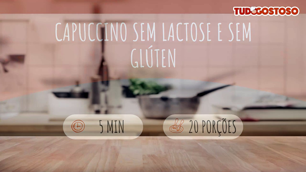 Capuccino sem lactose e sem glúten