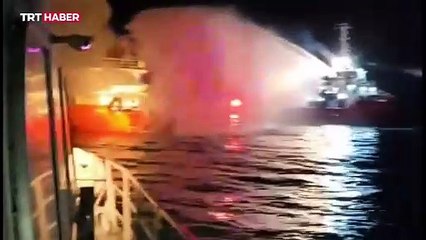 Şile açıklarında bir gemide yangın