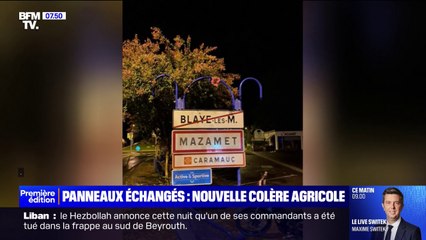 Download Video: Colère des agriculteurs: dans le Tarn, après les panneaux des villes retournés, les panneaux échangés