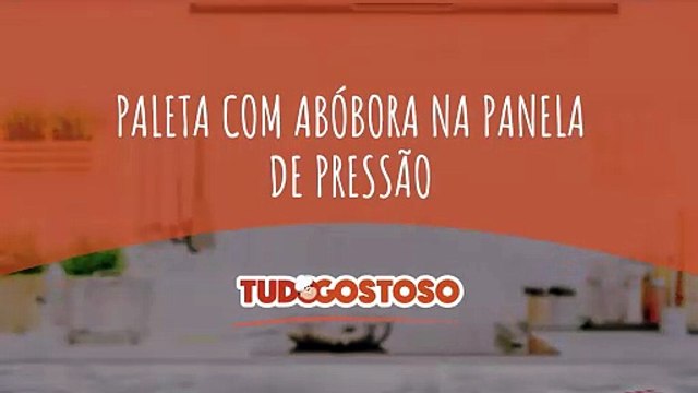 Paleta com abóbora na panela de pressão
