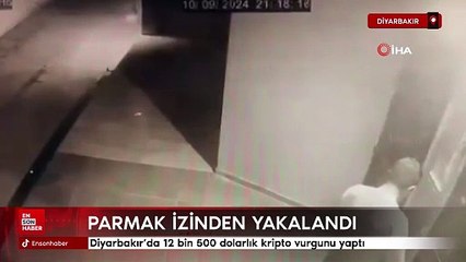 Diyarbakır'da 12 bin 500 dolarlık kripto vurgunu yaptı, parmak izinden yakalandı