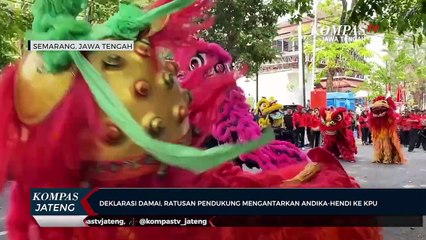 Deklarasi Damai, Ratusan Pendukung Mengantarkan Andika-Hendi ke KPU