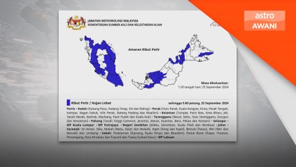 Ribut petir, hujan lebat dan angin kencang diramal landa hampir semua negeri