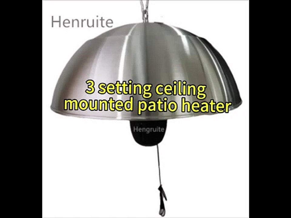 Factory Outdoor Patio Heater 3 Setting Infrared Halogen Tube Garden Electric Ceiling Mounted Patio Heater