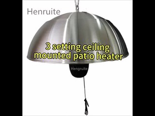 Factory Outdoor Patio Heater 3 Setting Infrared Halogen Tube Garden Electric Ceiling Mounted Patio Heater