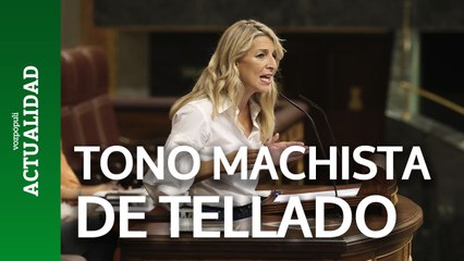 Yolanda Díaz critica el tono "machista" de Tellado