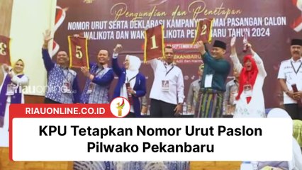 KPU Tetapkan Nomor Urut Paslon Pilwako Pekanbaru, Ini Daftarnya