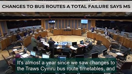 Dwyfor Meirionnydd MS, Mabon ap Gwynfor on Traws Cymru bus route cuts