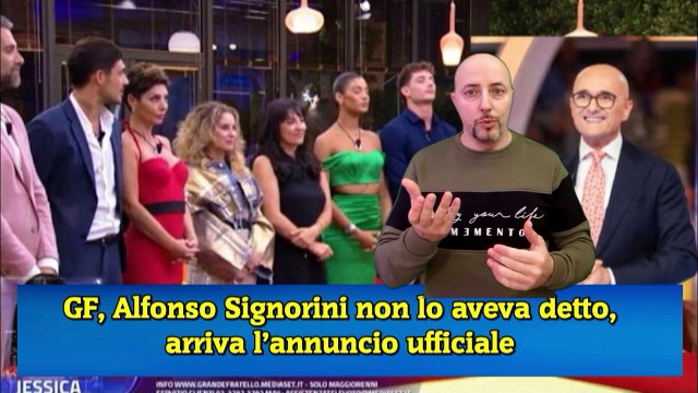 GF, Alfonso Signorini non lo aveva detto, arriva l’annuncio ufficiale