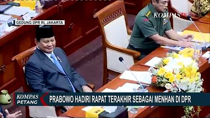 Prabowo Hadiri Rapat Terakhir Sebagai Menhan di DPR, Dapat Bunga Hingga Bahas 5 RUU