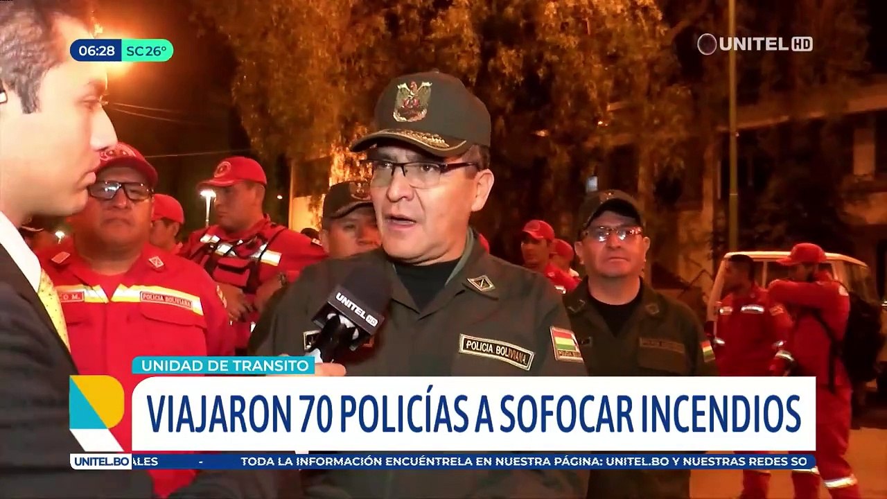 70 efectivos de Cochabamba y Oruro partieron a Santa Cruz para apoyar en los labores de sofocación de incendios