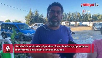 Binlerce liralık iki telefonu yanlışlıkla çöpe attı! Tüm poşetler tek tek arandı