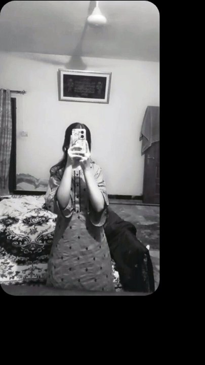 Aesthetic mirror photo of girl..