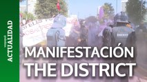 Tensión entre Mossos y manifestantes contra el congreso inmobiliario The District