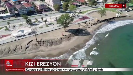 Sakarya'nın Karasu sahilinde kıyı erozyonu etkisini artırdı