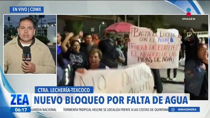 Vecinos de Ecatepec bloquean la carretera Lechería-Texcoco por la falta de agua