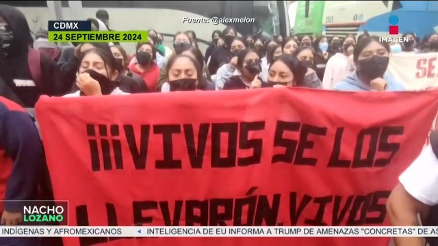 Ayotzinapa: Se registran manifestaciones en las inmediaciones del Senado de la República