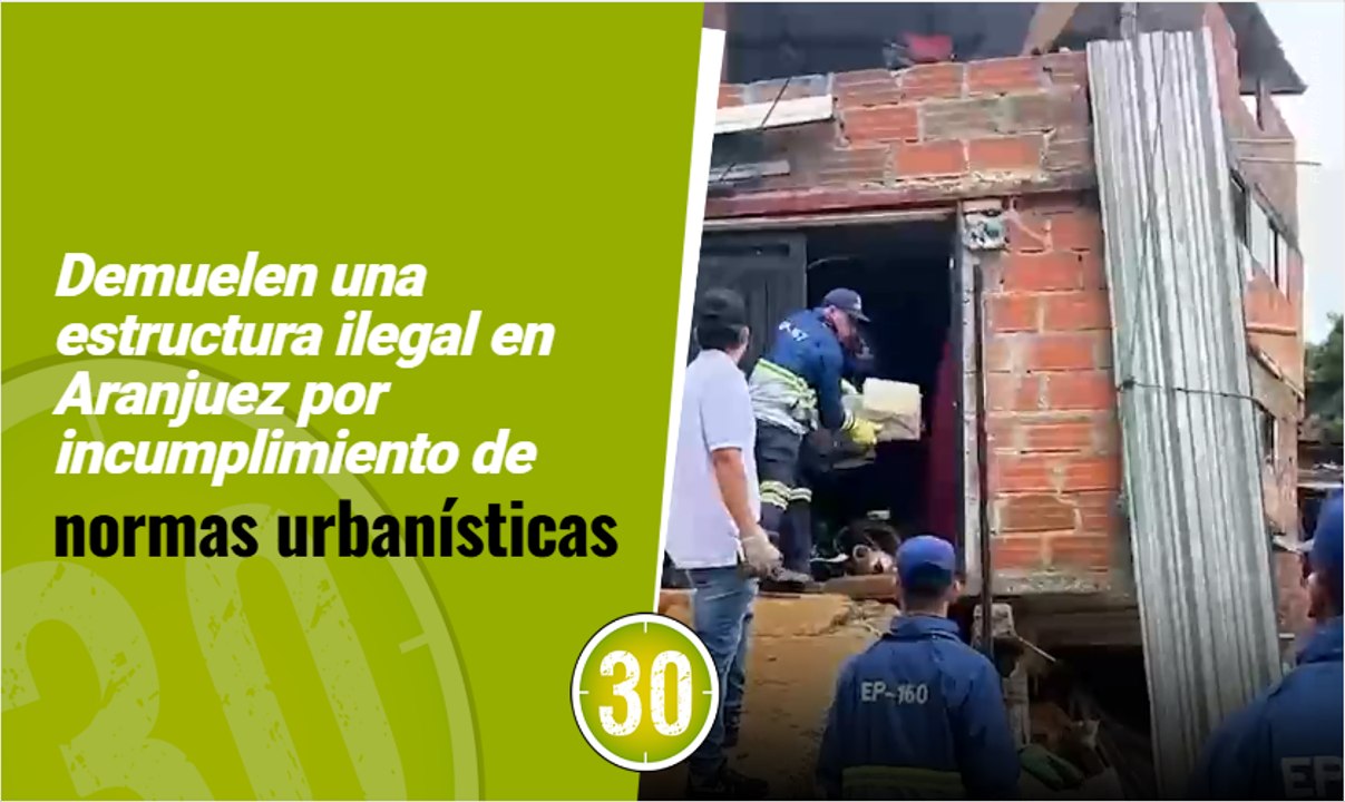 Demuelen una estructura ilegal en Aranjuez por incumplimiento de normas urbanísticas