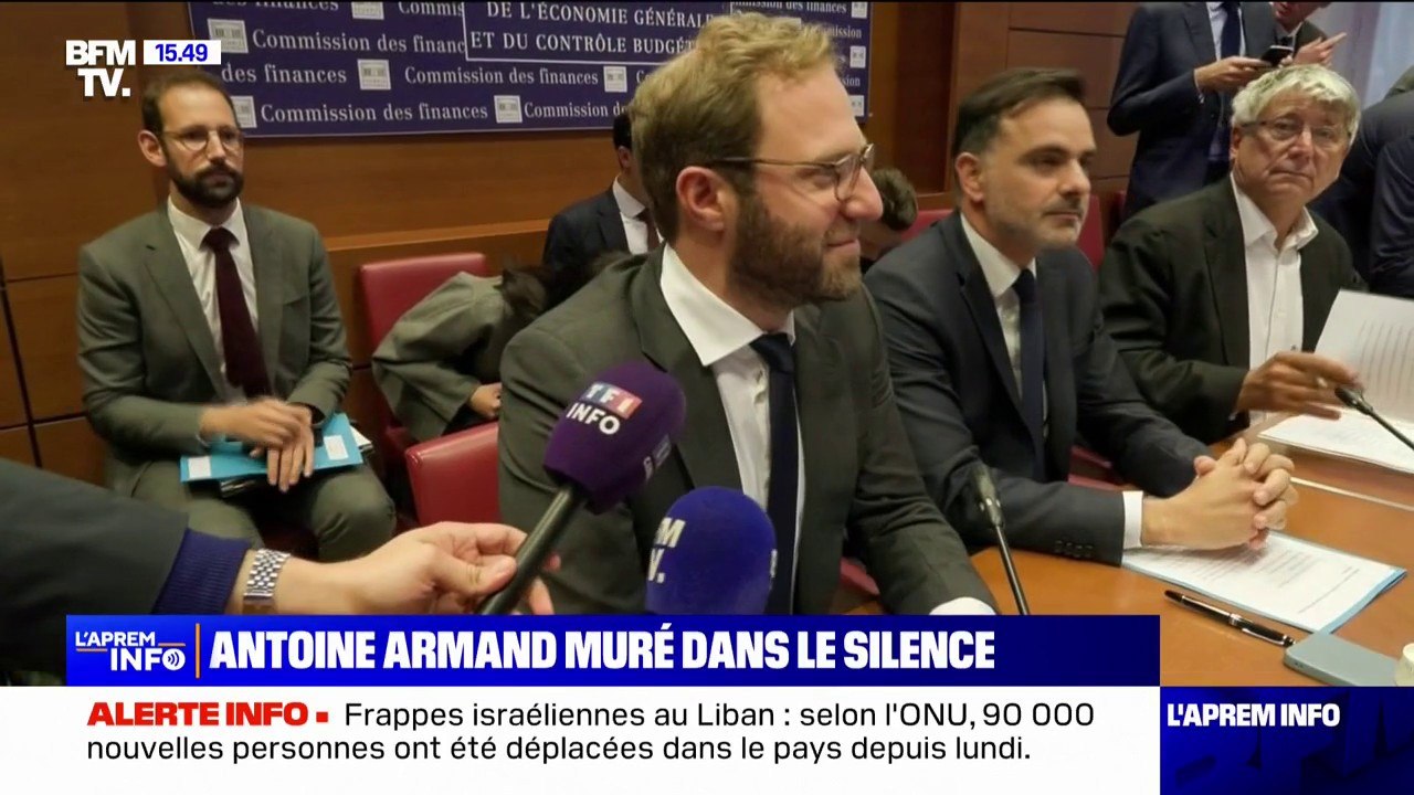 Après son recadrage par Michel Barnier, Antoine Armand refuse de répondre aux journalistes