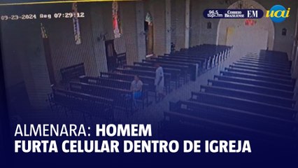 Homem furta aparelho celular dentro de igreja