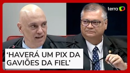 Descargar video: Moraes e Dino brincam ao falar sobre dívida do Corinthians no STF: ‘Não vou mais te dar as camisas’