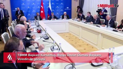 TBMM Başkanı Kurtulmuş'un Rusya'daki temasları sürüyor! Devlet Duması Başkanı ile görüştü