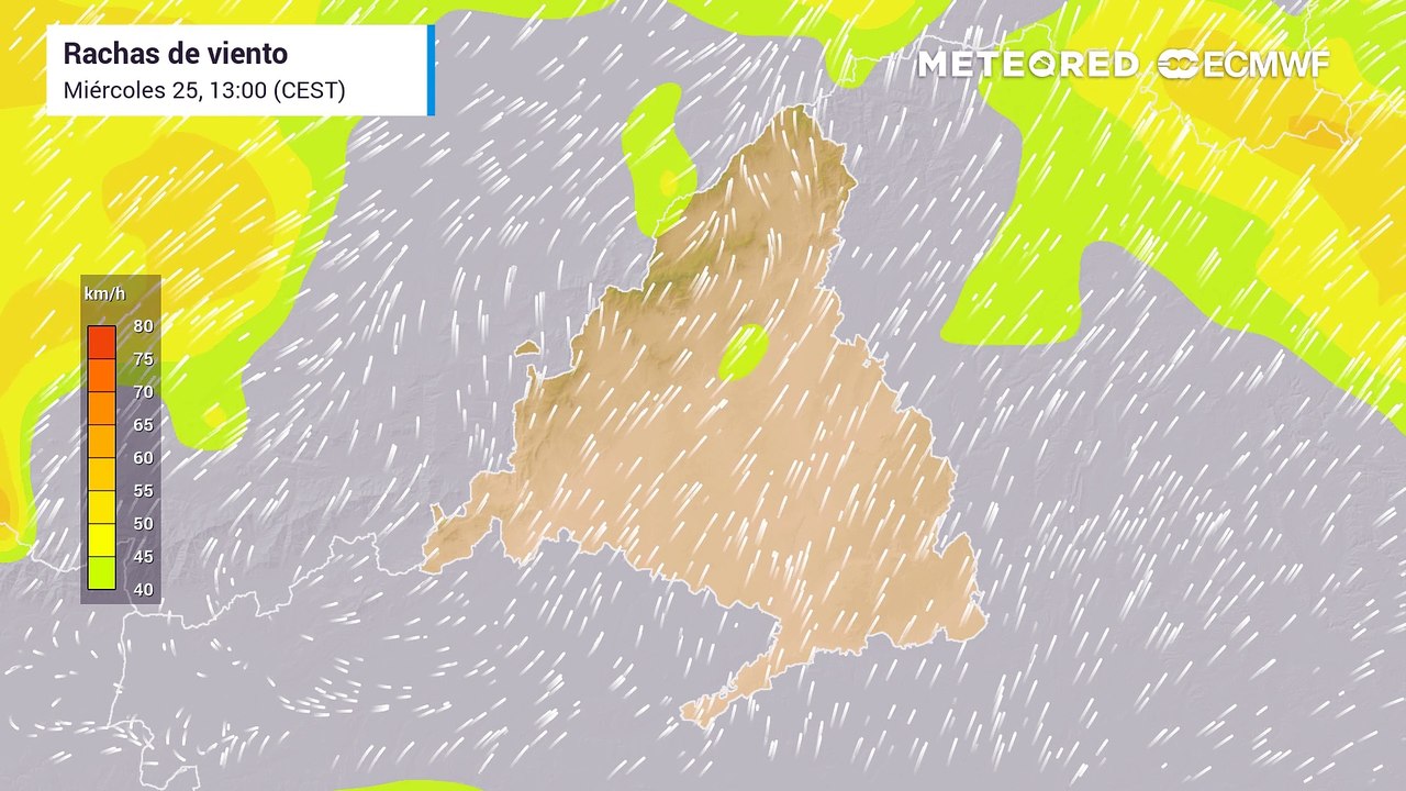 En unas horas se prevén fuertes rachas de viento en Madrid