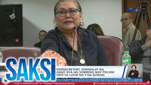 Dating DepEd undersecretary, isiniwalat na nakatanggap umano siya ng sobreng may P50,000 mula kay VP Duterte sa loob ng 9 na buwan | Saksi